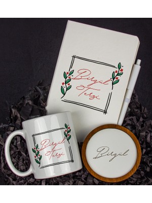 Ejoya Kişiye Özel Defter Kalem Kupa ve Bardak Altlığı Hediye Seti 103925