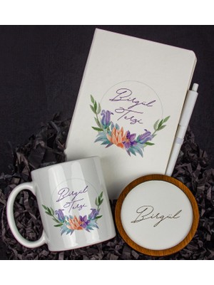 Ejoya Kişiye Özel Defter Kalem Kupa ve Bardak Altlığı Hediye Seti 103872