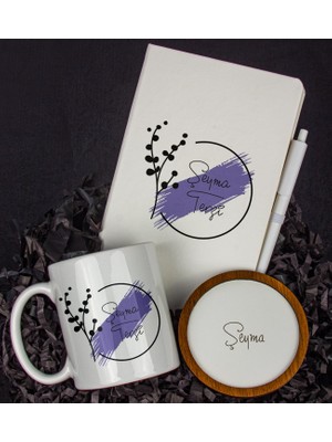 Ejoya Kişiye Özel Defter Kalem Kupa ve Bardak Altlığı Hediye Seti 103713