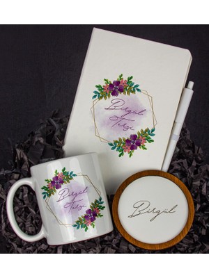 Ejoya Kişiye Özel Defter Kalem Kupa ve Bardak Altlığı Hediye Seti 103812