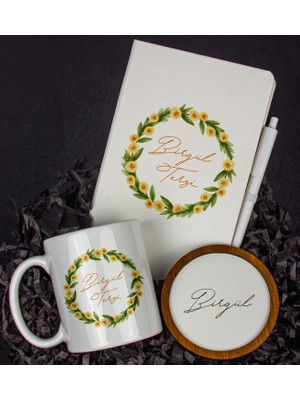 Ejoya Kişiye Özel Defter Kalem Kupa ve Bardak Altlığı Hediye Seti 103862