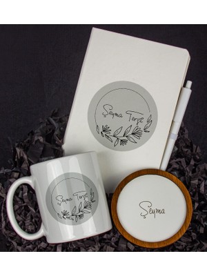 Ejoya Kişiye Özel Defter Kalem Kupa ve Bardak Altlığı Hediye Seti 103710