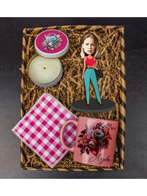 Ejoya Kişiye Özel Karikatür Biblo & Kupa & Bardak Altlığı & Mum Hediye Kutusu 112073