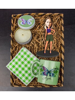 Ejoya Kişiye Özel Karikatür Biblo & Kupa & Bardak Altlığı & Mum Hediye Kutusu 112072