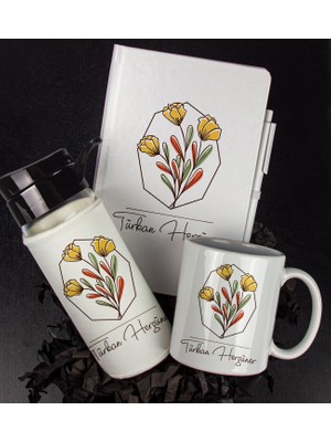 Ejoya Kişiye Özel Tasarım Defter Kalem Matara ve Kupa Hediye Seti 104793