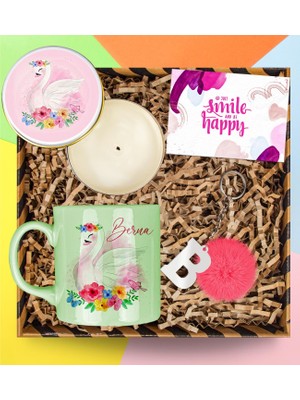 Ejoya Kişiye Özel Tasarım Kupa & Ponpon Anahtarlık & Mum Hediye Kutusu 112935