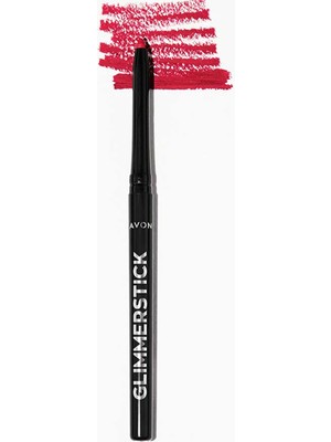 Avon Glimmerstick Dudak Kalemi ''True'' Red 0.3 g Kalıcı Makyaj için Zengin Renk Seçenekleri