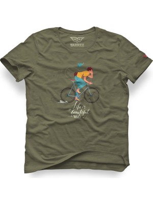 Tarrzzcom Bisiklet Sürüşü Tasarım T-Shirt  Bisiklet Baskılı Tasarım T-Shirt  Büyük Beden Unisex Tasarım T-Shirt