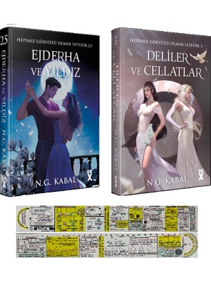 Hepimiz Gökyüzü Olmak İstedik Ejderha ve Yıldız - Deliler ve Cellatlar 2 Kitap - N. G. Kabal + Ayraç