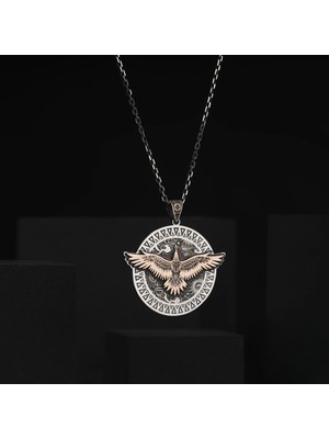 Venazia Jewelery Kartal Gümüş Erkek Kolye Modeli - Standart Zincir