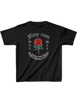 Tarz Yeri Çocuk Unisex Baskılı T-Shirt - Siyah
