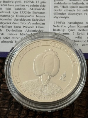 Darphane  I. Süleyman (Kanuni) Osmanlı Padişahları Serisi No:10 Gümüş Hatıra Para
