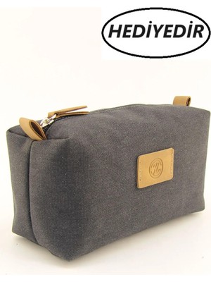 QUB CLUB Unisex Kanvas  Su Geçirmez Postacı Iş Okul Evrak Laptop Notebook Çantası (El Çantası Hediyeli)