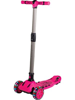 Cool Wheels 3 Tekerlekli Katlanabilir Scooter Pembe 2 - 5 Yaş Işıklı Özelliklerle Eğlenceli