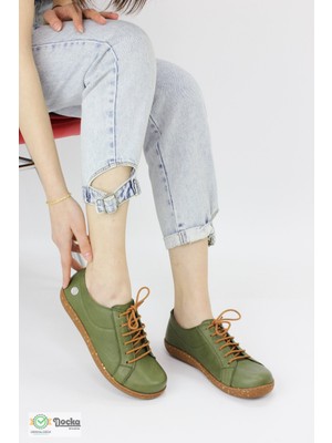 Mammamia Kadın Deri Ortopedik Spor Tarz Günlük Ayakkabı M25/YA-APRİL