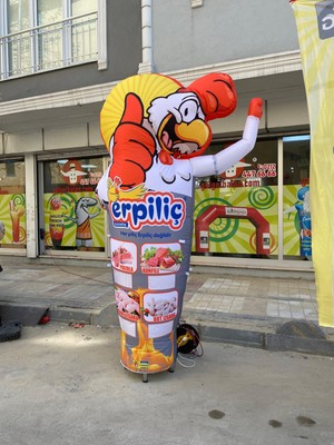 Kelepire Düştu 3 Metre Tavukçu Model Gel Gel Balon