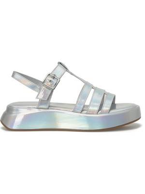 Nine West Welna3 4fx Gümüş Kadın Kalın Taban Sandalet