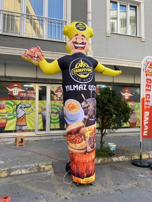 Kelepire Düştu 4 Metre Restoran Model Gel Gel Balon