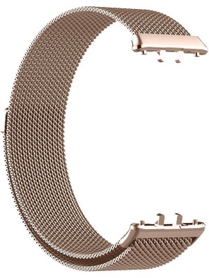 Samsung  Galaxy Fit 3 Uyumlu Metal Hasır Kordon Güçlü Mıknatıs