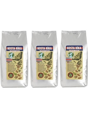 Kahve Dünyası Kosta Rika Yöresel Çekirdek Filtre Kahve 3 Adet 1kg