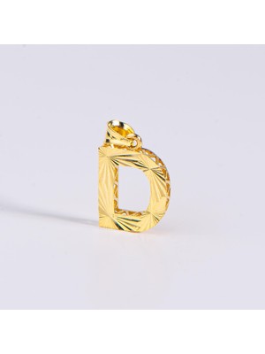 goldkupe 14 Ayar Altın D Harfi Kolye Ucu 0.62 gr