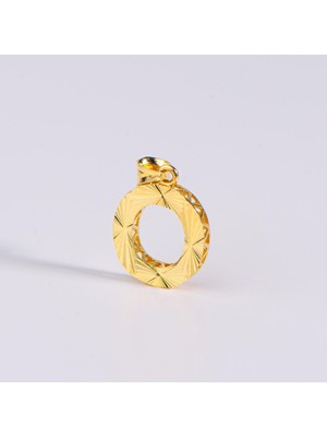 goldkupe 14 Ayar Altın O Harfi Kolye Ucu 0.63 gr