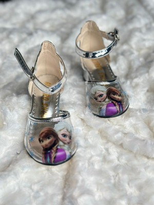 Gala Stil Gala Şeffaf Elsa Baskılı Topuklu Ayakkabı