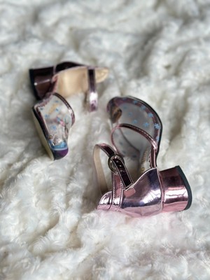 Gala Stil Gala Şeffaf Elsa Baskılı Topuklu Ayakkabı