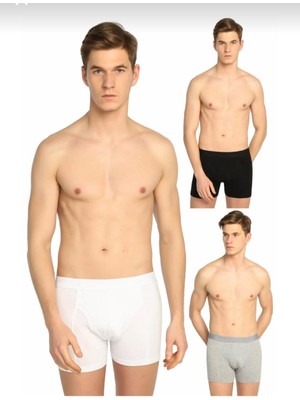 Tutku 0114 Erkek Likralı Karışık Renkli Boxer Şort 6 Adet