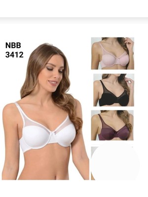 Nbb 3412 Bayan Dantelli Desteksiz Balenli Sütyen 4 Adet