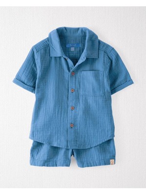 Lolipop Kids Store Erkek Çocuk Müslin Gömlek Şort Takım