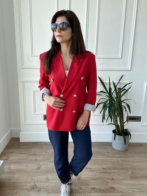 Arzu Emiroğlu Kırmızı Blazer Ceket