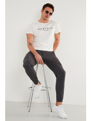 Buratti Baskılı Bisiklet Yaka Pamuklu Slim Fit T Shirt Erkek T Shirt 541DPRTMNT24