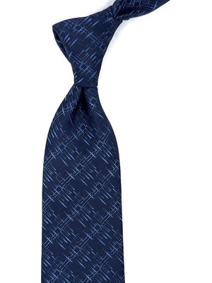 Kravatkolik Lacivert Motif Desen Mendilli Klasik Kravat KK12440