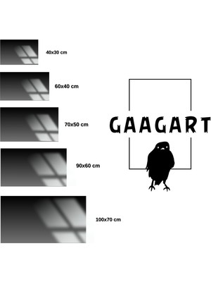 Gaagart Temperli Gerçek Yatay Cam Tablo Beşiktaş Siyah Beyaz Kartal