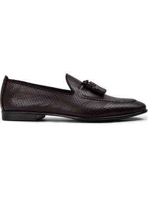 Deery Deri Bordo Püsküllü Erkek Loafer - 01701MBRDC05