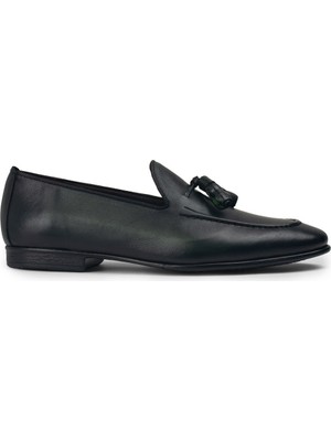 Deery Deri Vintage Yeşil Erkek Loafer - 01701MYSLC03