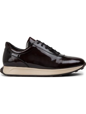 Deery Deri Bordo Erkek Sneaker Ayakkabı - 01983MBRDE01