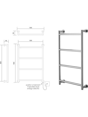 Rastaş Elektrikli 560/900 Krom Havlupan