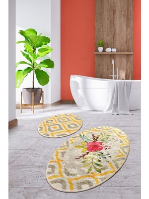 Chilai Home Blondıe 2'li Set Klozet Takımı Banyo Paspas Seti Halısı Djtbanyo