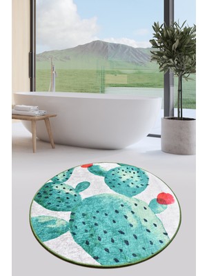 Chilai Home Green Djt Çap 100 Cm Banyo Halısı