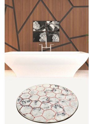 Chilai Home Honeycomb Djt Çap 100 Cm Banyo Halısı