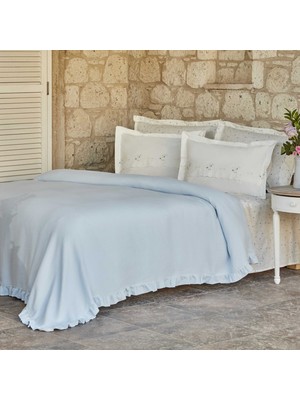 Karaca Home Roanne Çift Kişilik Nakışlı Nish Set Mavi