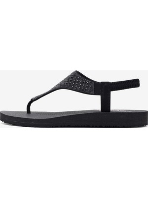 Skechers Meditation  -  Rockstar Kadın Siyah Sandalet 119770 Bbk