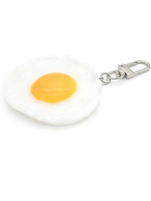 Spelt Sunny Side Up Omlet Yumurta Şeklinde Anahtarlık
