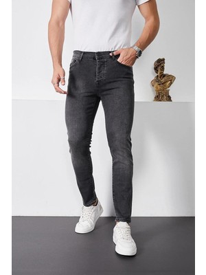 Denim Loni Enerjin Denim Slim Fit Füme Erkek Jean PANTOLON-6522