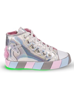 Kaptan Junior Ortopedik Unicorn Işıklı Kız Sneakers Balfk 500