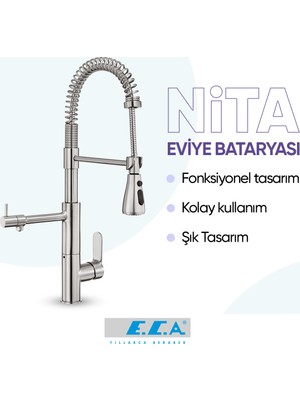 E.C.A Eca Nita 3 Akışlı Arıtıcı Mutfak Eviye Bataryası Su Arıtma Bağlantılı 102118350