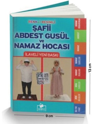 Merve Yayınları Merve Şafii Abdest Gusül ve Namaz Hocası (Cep Boy) 96 Sayfa Renkli Resimli Eğitim Kitabı