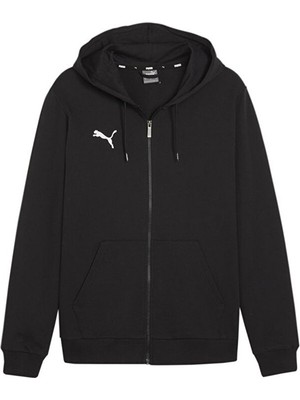 Puma Teamgoal Casuals Hooded Erkek Futbol Ceketi Siyah Düz Desenli L Beden Sezonluk